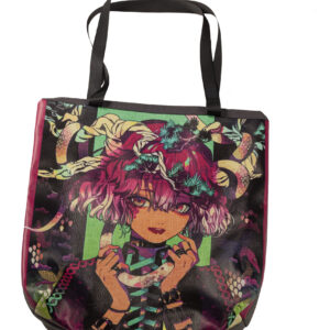 Grand sac femme cheveux rose similicuir