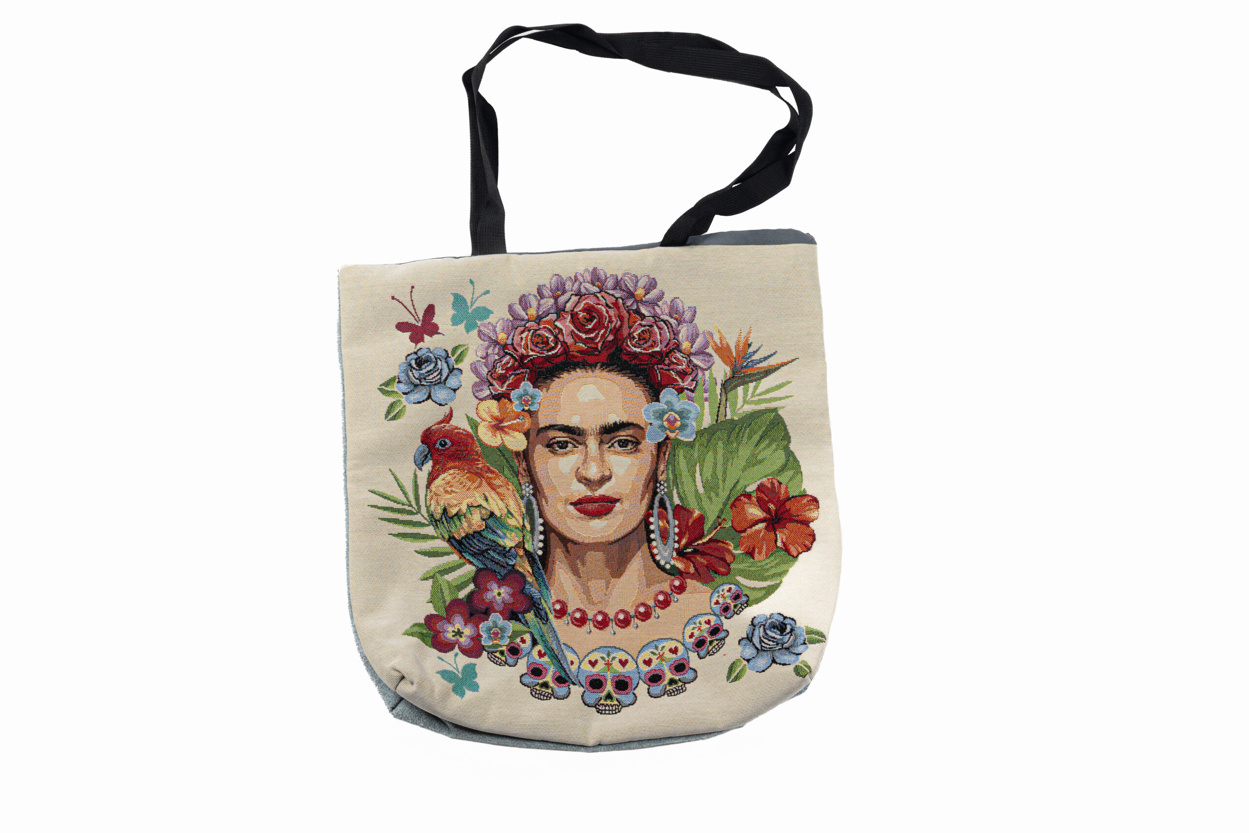 Grand sac Frida Kahlo tête de mort
