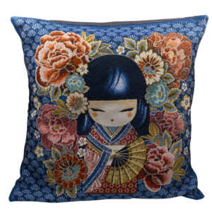 Fourre de coussin poupée bleu