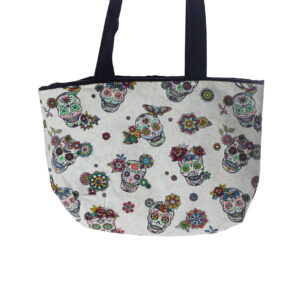 Petit sac têtes de mort blanches