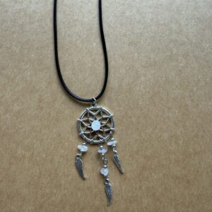 Collier attrape-rêve quartz rose Version 2