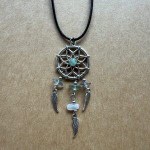 Collier attrape-rêve fluorite-arc-en-ciel Version 2