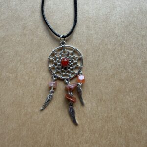 Collier attrape-rêve cornaline version 1