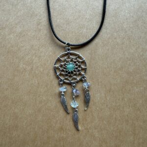 Collier attrape-rêve fluorine arc-en-ciel Version 1