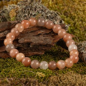 Pierre de lune saumon crème