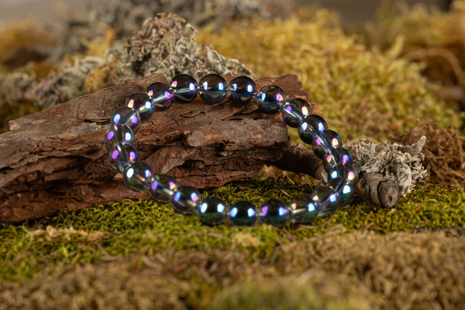 Quartz aura bleu (8mm)