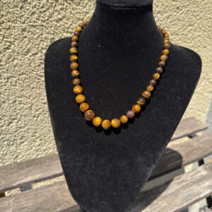 Collier perles oeil de tigre