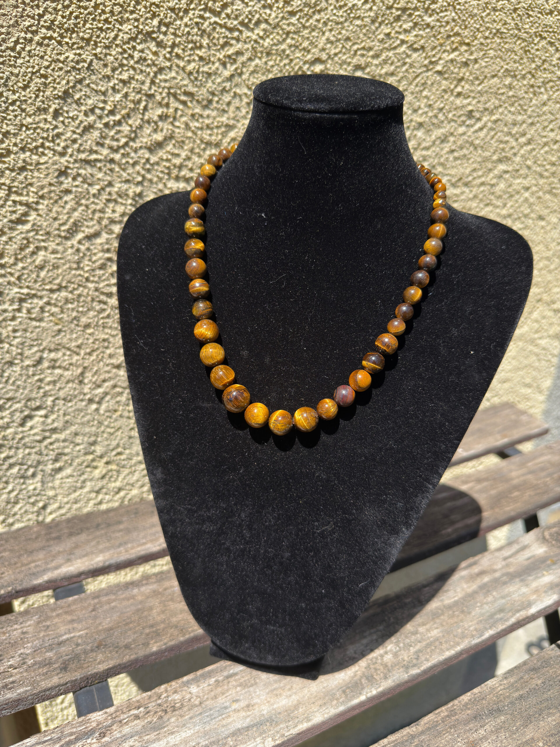 Collier perles oeil de tigre