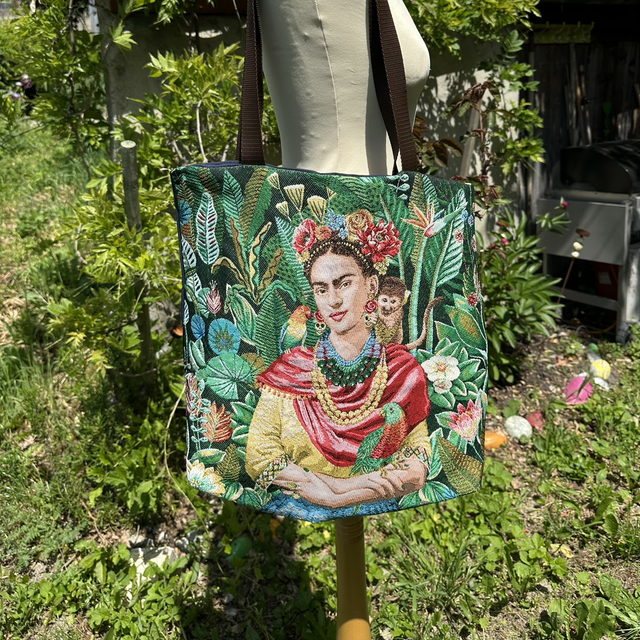 Grand sac Frida Khalo singe